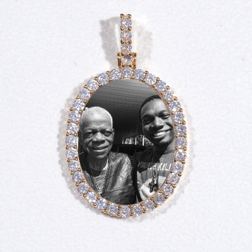 3D Oval Custom Picture Pendant