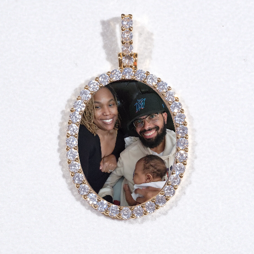 3D Oval Custom Picture Pendant