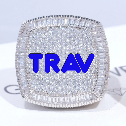 CUSTOM LETTER 3D ICED RING