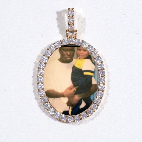 3D Oval Custom Picture Pendant