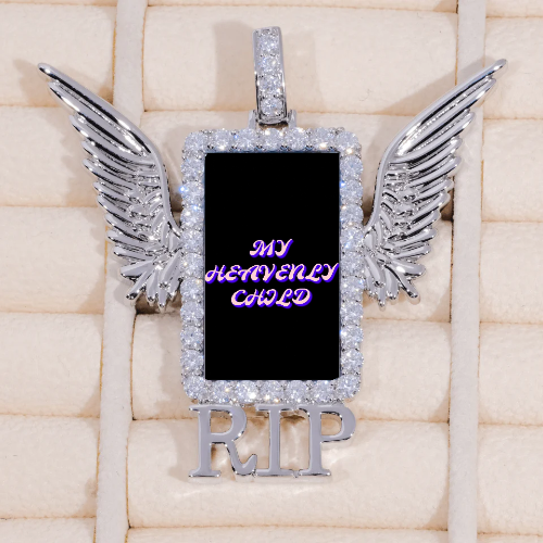 RIP WING 3D CUSTOM PICTURE PENDANT