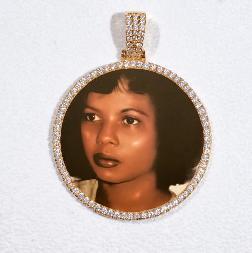 MEDIUM 3D CIRCLE CUSTOM PICTURE PENDANT