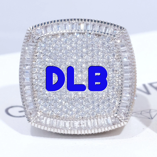 CUSTOM LETTER 3D ICED RING