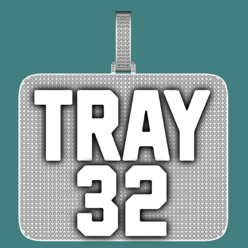 CUSTOM LETTER NECKLACE 3D BIG SQUARE