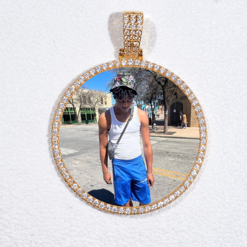 MEDIUM 3D CIRCLE CUSTOM PICTURE PENDANT