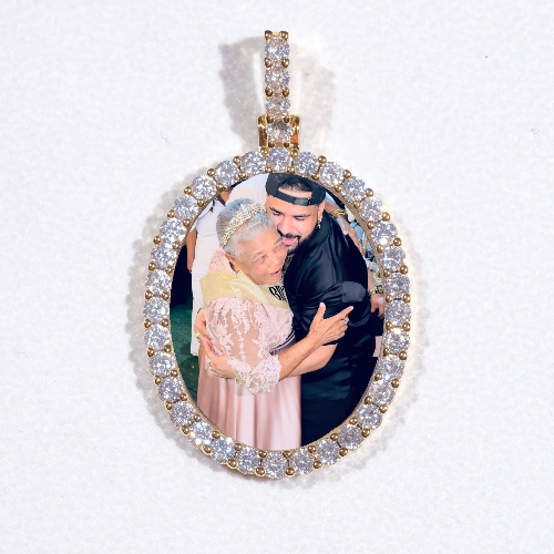 3D Oval Custom Picture Pendant
