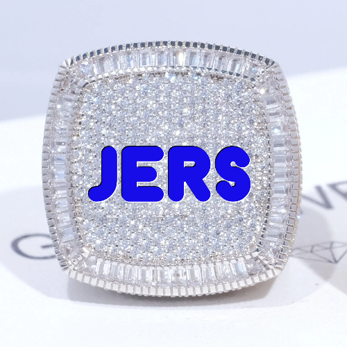 CUSTOM LETTER 3D ICED RING