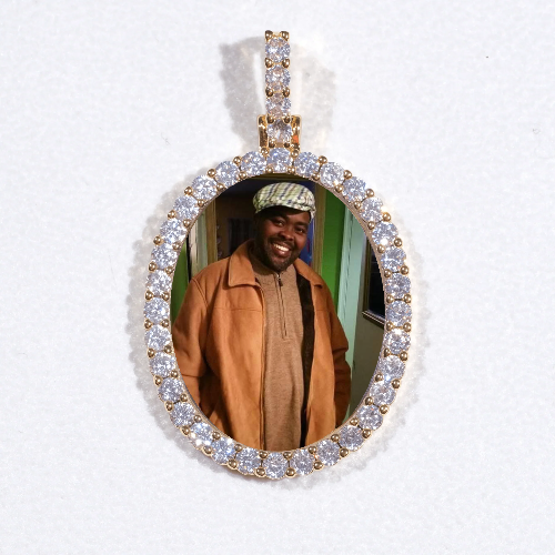 3D Oval Custom Picture Pendant