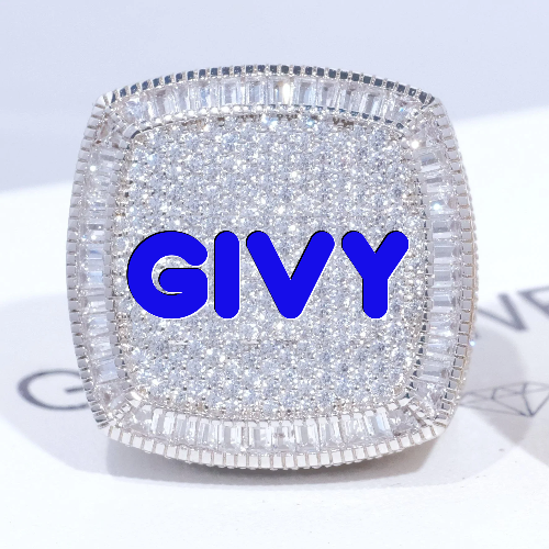 CUSTOM LETTER 3D ICED RING