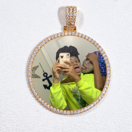 MEDIUM 3D CIRCLE CUSTOM PICTURE PENDANT