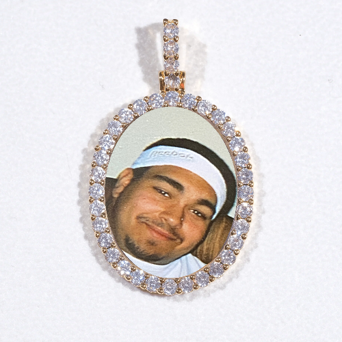 3D Oval Custom Picture Pendant