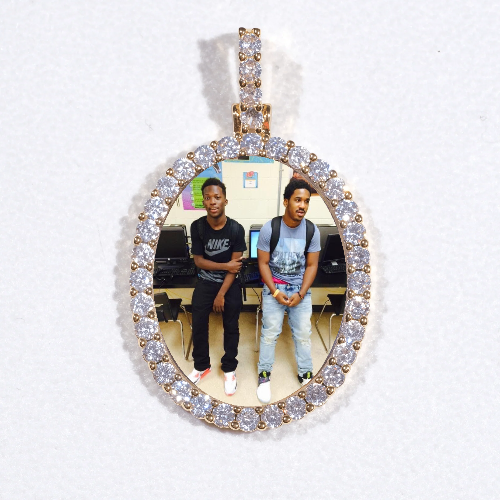 3D Oval Custom Picture Pendant