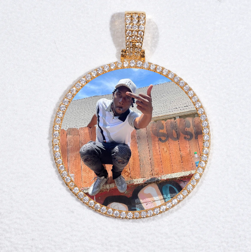MEDIUM 3D CIRCLE CUSTOM PICTURE PENDANT