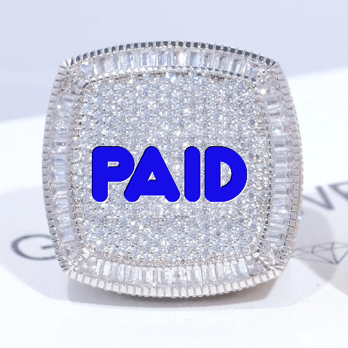 CUSTOM LETTER 3D ICED RING