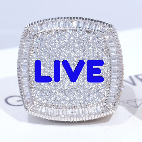 CUSTOM LETTER 3D ICED RING
