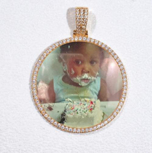 MEDIUM 3D CIRCLE CUSTOM PICTURE PENDANT