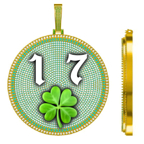 CUSTOM LETTER NECKLACE 3D BIG DISC