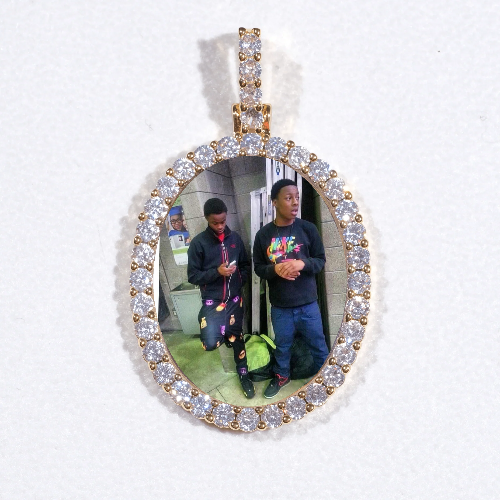 3D Oval Custom Picture Pendant