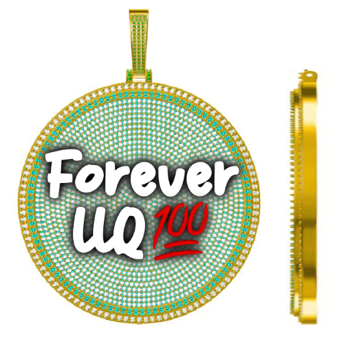 CUSTOM LETTER NECKLACE 3D BIG DISC