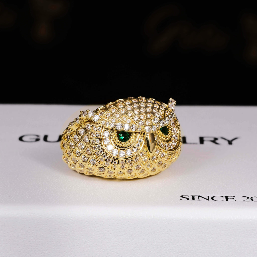 Iced Owl Ring - The GUU Shop