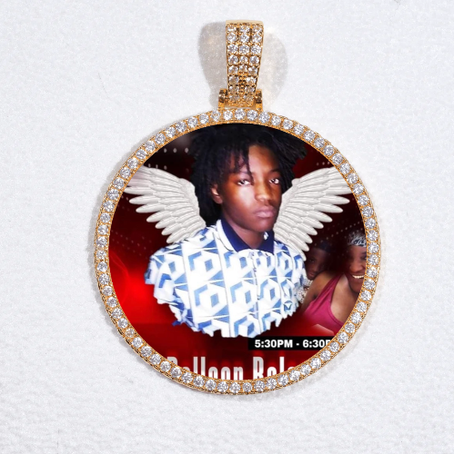 MEDIUM 3D CIRCLE CUSTOM PICTURE PENDANT