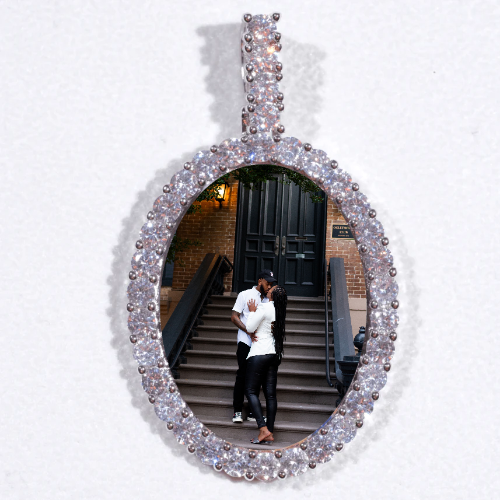 Large 3D Oval Custom Picture Pendant