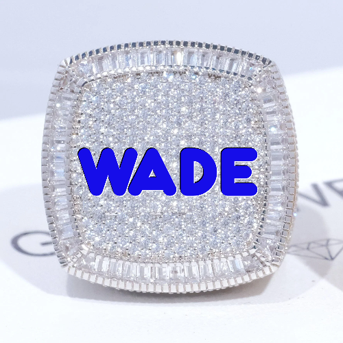CUSTOM LETTER 3D ICED RING