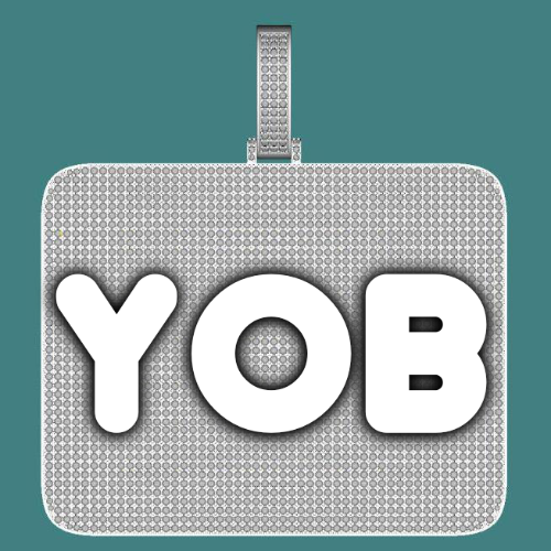 CUSTOM LETTER NECKLACE 3D BIG SQUARE