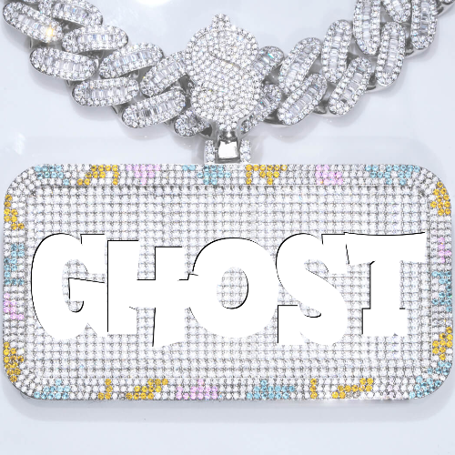 CUSTOM LETTER NECKLACE 3D COLORFUL SQUARE