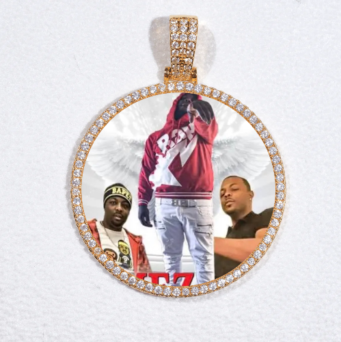 MEDIUM 3D CIRCLE CUSTOM PICTURE PENDANT