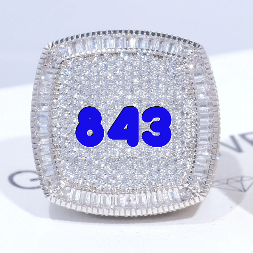 CUSTOM LETTER 3D ICED RING
