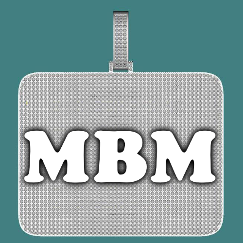 CUSTOM LETTER NECKLACE 3D BIG SQUARE
