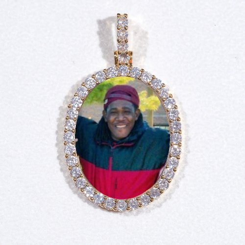 3D Oval Custom Picture Pendant