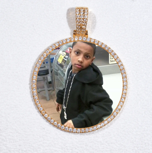 MEDIUM 3D CIRCLE CUSTOM PICTURE PENDANT