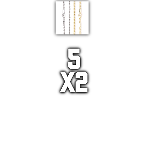 Custom Letters Baguette Two Layer Necklace