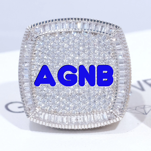 CUSTOM LETTER 3D ICED RING