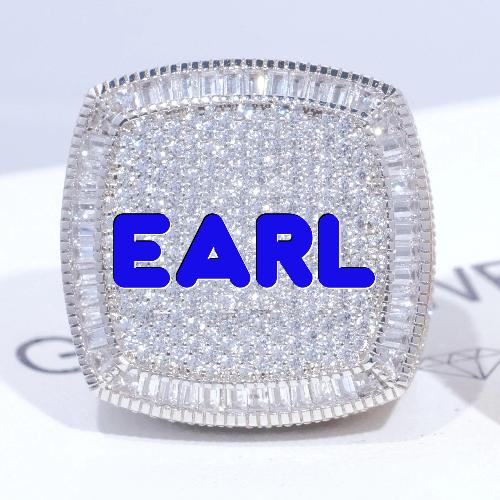 CUSTOM LETTER 3D ICED RING