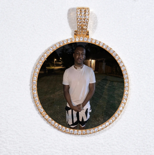MEDIUM 3D CIRCLE CUSTOM PICTURE PENDANT