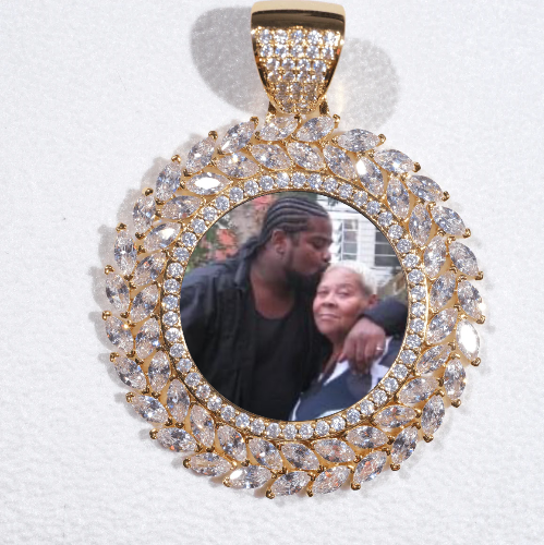 Large 3D Wheat Ear Custom Picture Pendant