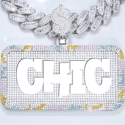 CUSTOM LETTER NECKLACE 3D COLORFUL SQUARE