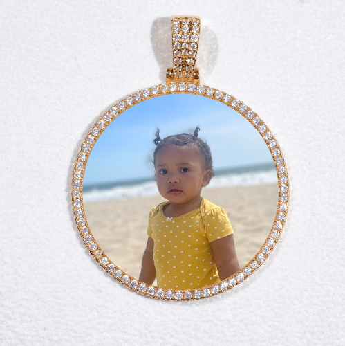 MEDIUM 3D CIRCLE CUSTOM PICTURE PENDANT