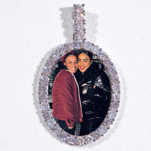 Large 3D Oval Custom Picture Pendant