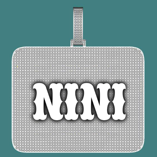 CUSTOM LETTER NECKLACE 3D BIG SQUARE