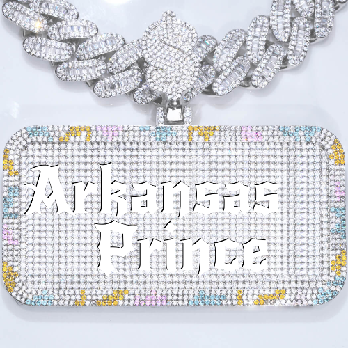 CUSTOM LETTER NECKLACE 3D COLORFUL SQUARE