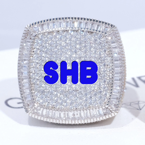 CUSTOM LETTER 3D ICED RING