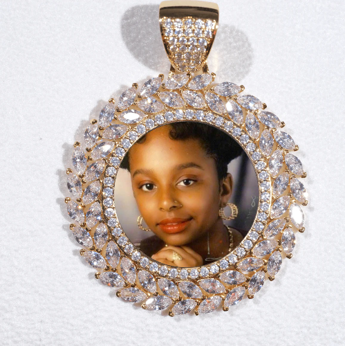 Large 3D Wheat Ear Custom Picture Pendant