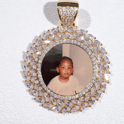 Large 3D Wheat Ear Custom Picture Pendant