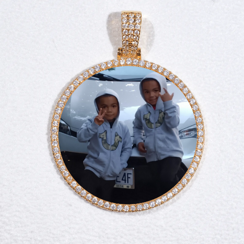 MEDIUM 3D CIRCLE CUSTOM PICTURE PENDANT