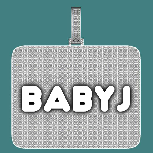CUSTOM LETTER NECKLACE 3D BIG SQUARE