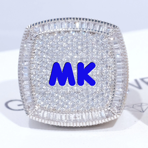CUSTOM LETTER 3D ICED RING